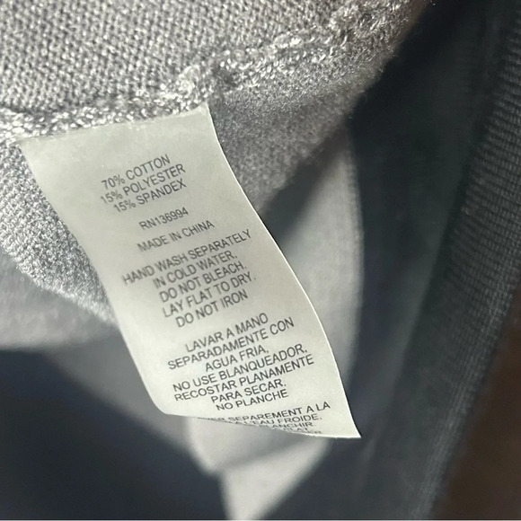 Vila Milano sweater gray black front pockets cotton stretch women’s size medium - Picture 4 of 7